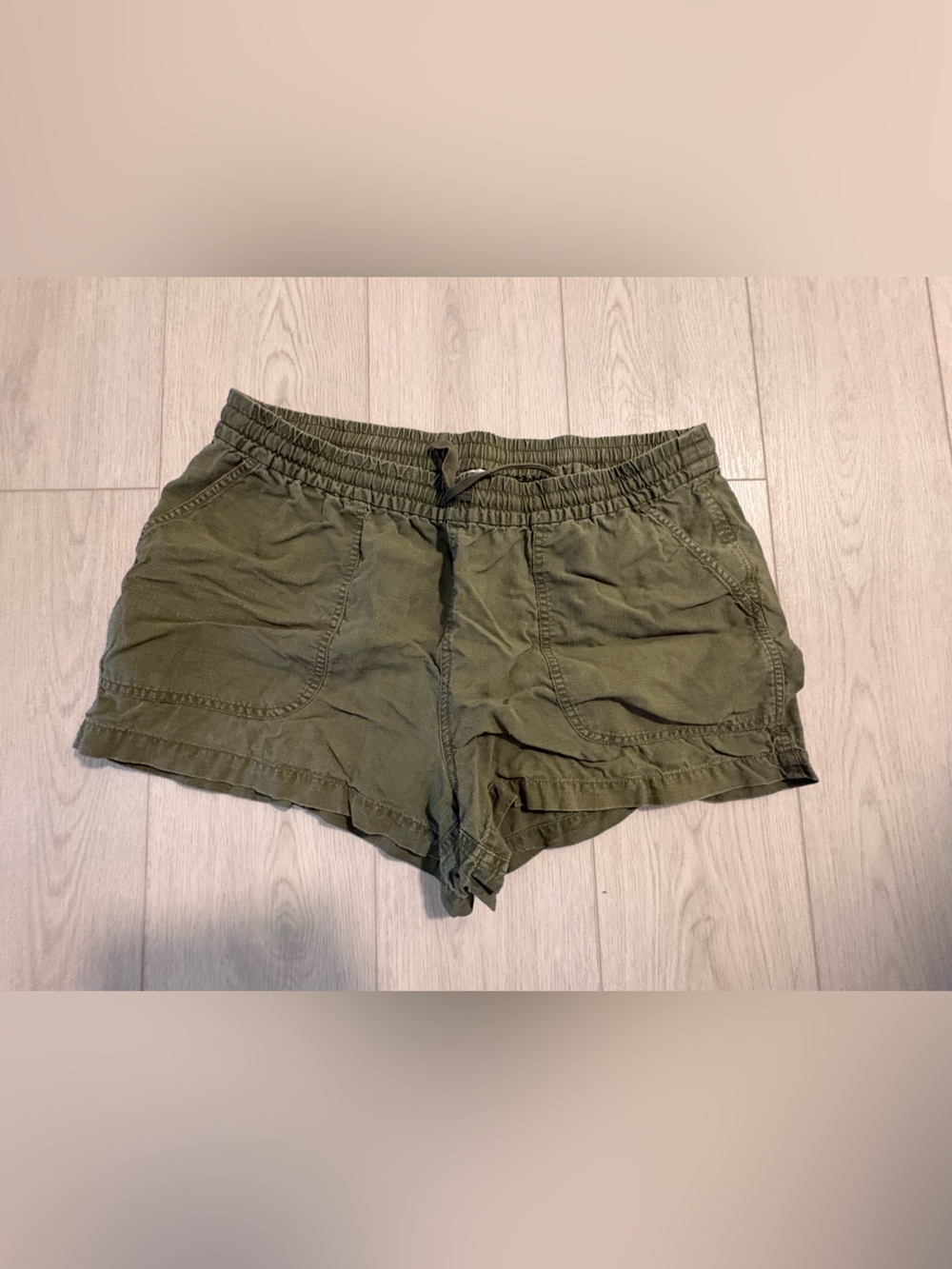 J. Crew Olive Utility Drawstring Shorts